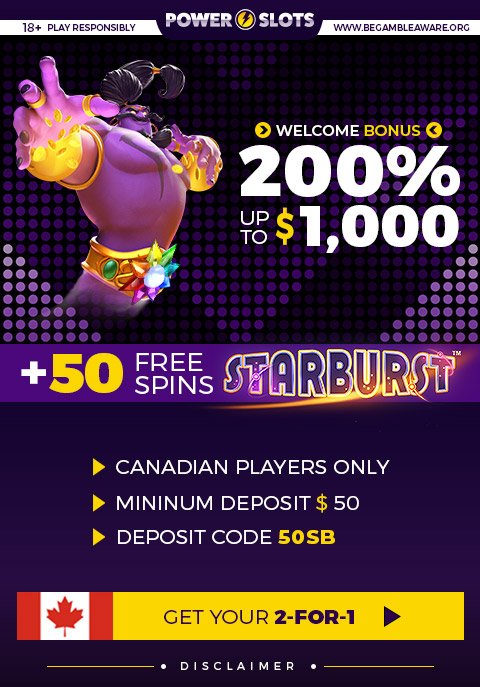 Promotion | CA - 200% up to 1000 + 50 Free Spins Starburst