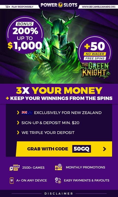 Promotion | NZ - 200% up to 1000 + 50 Free Spins The Green Knight